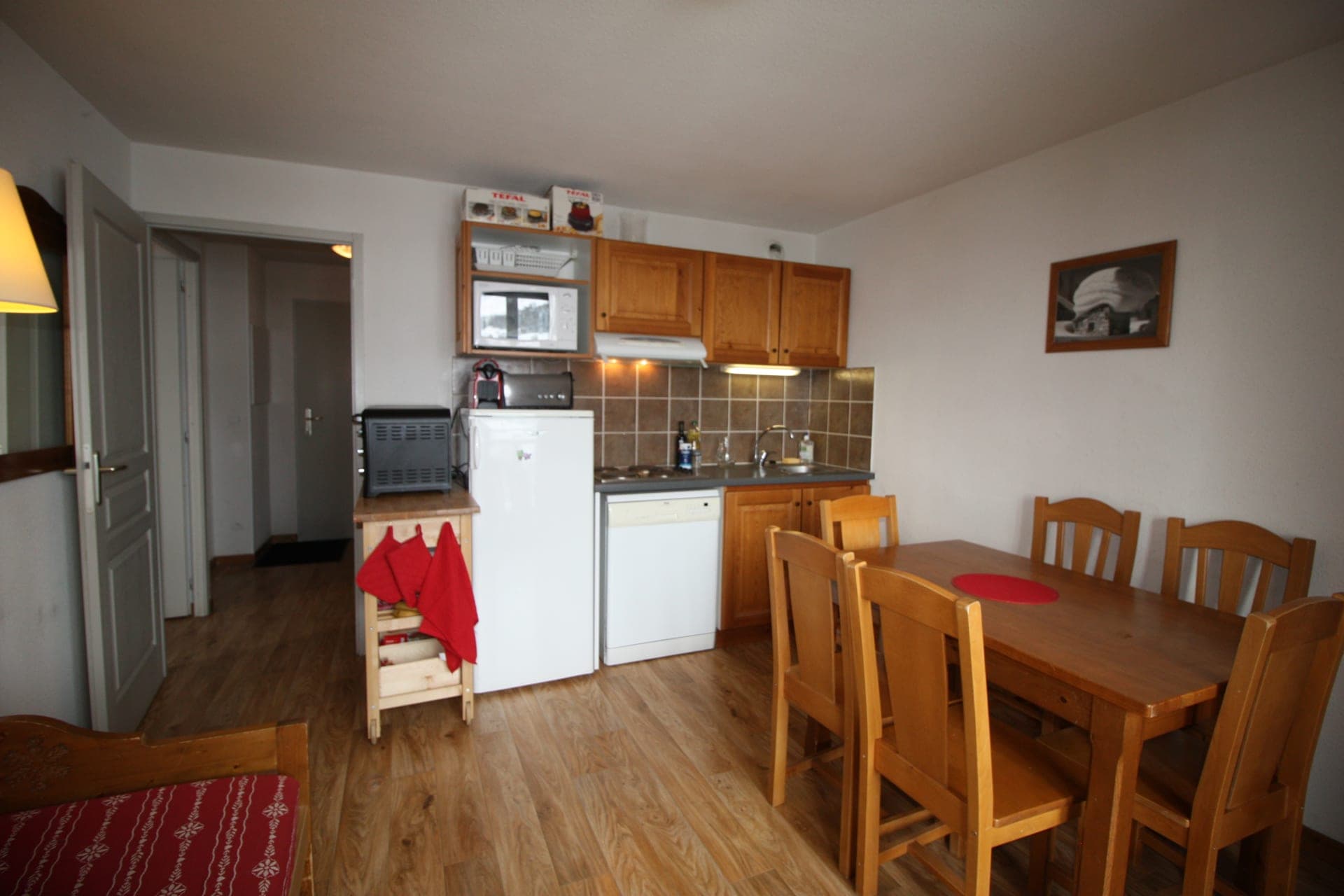 Kitchenette equipee ouverte sur le sejour