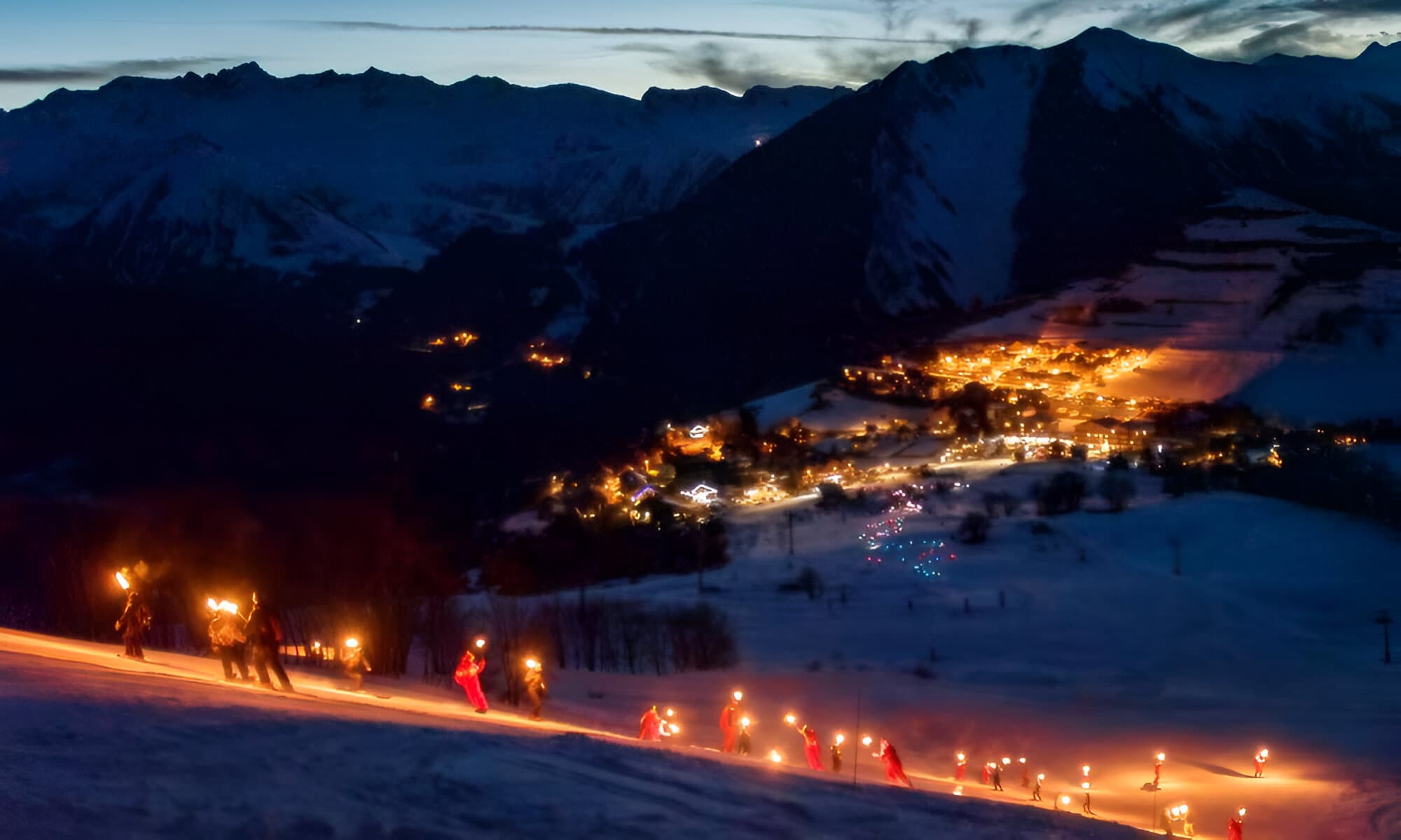 L'Albiez C'Show, la soirée du mardi sur le front de neige du Mollard